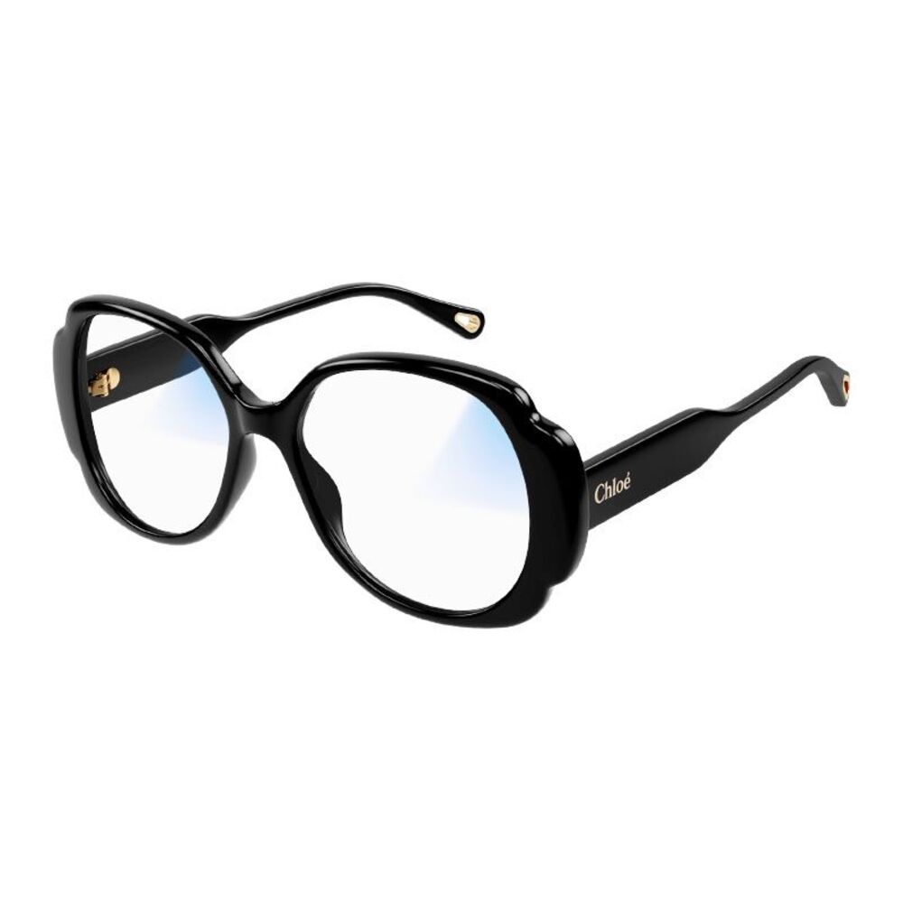 Chloe Sunglasses Butterfly Full Rim, Black Frame and Transparent Photochromic